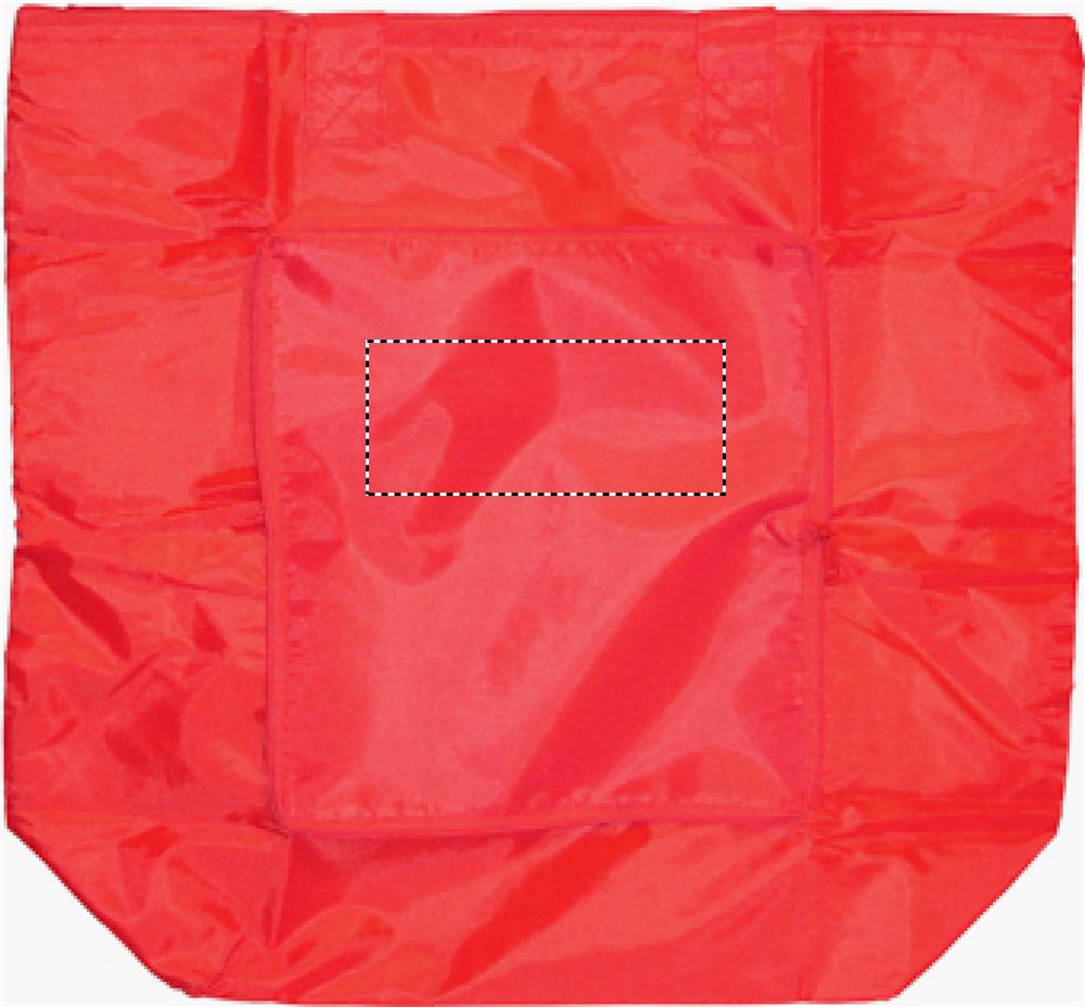 Foldable cooler shopping bag pocket outside upper 05