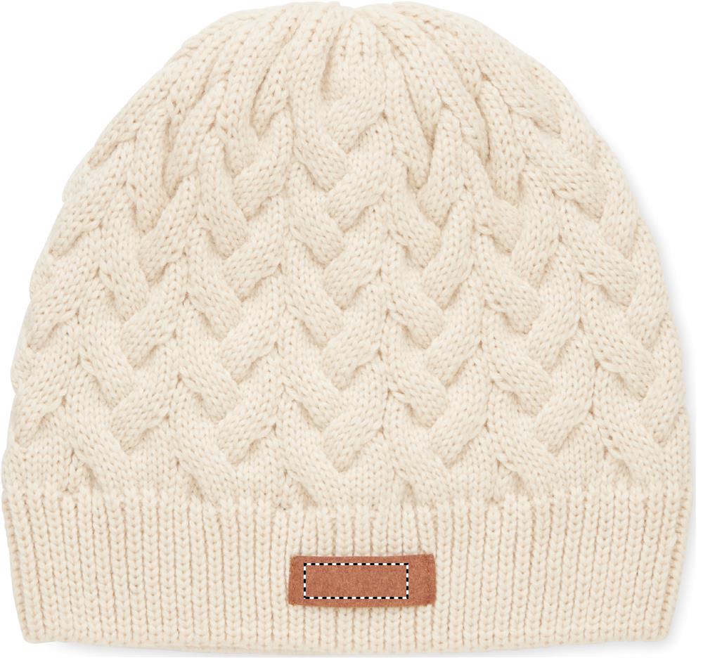 Cable knit beanie in RPET beanie 13