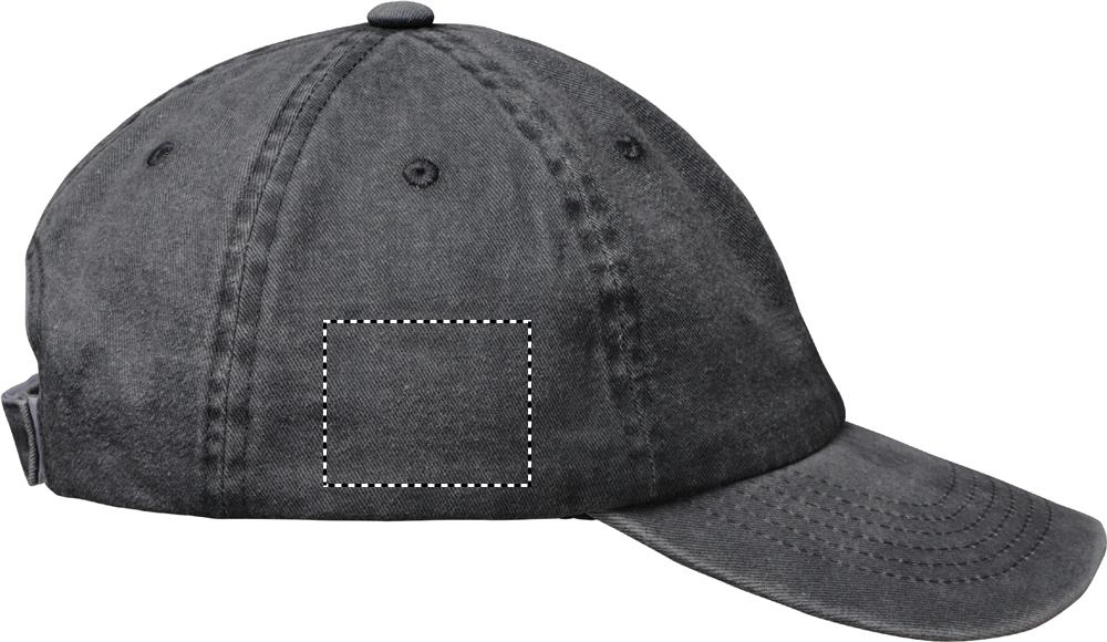 6 panel baseball cap 265 gr/m² right side 03