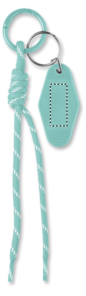 Braided rope with tag keyring side 1 77