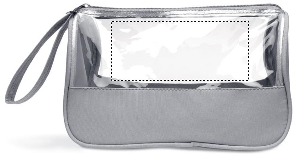 Toiletry bag microfiber w PVC back transparent 07