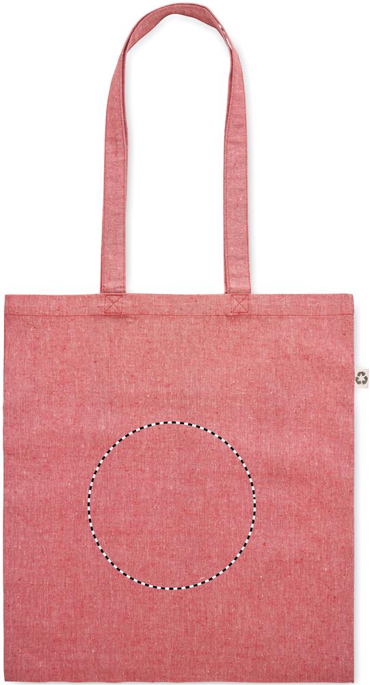 Shopping bag with long handles front embroidery 05
