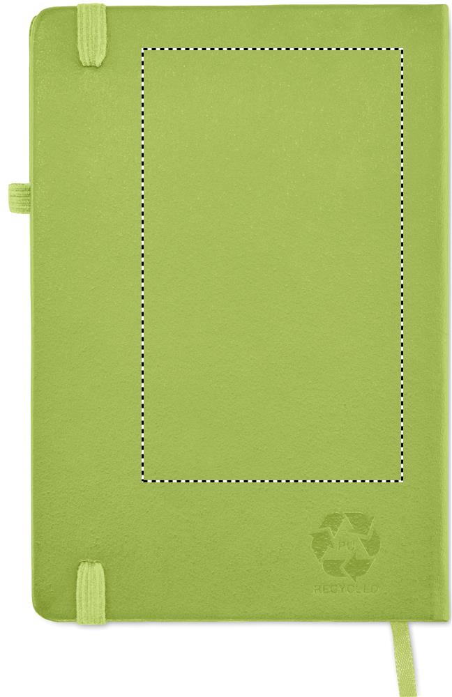 Recycled PU A5 lined notebook back 48