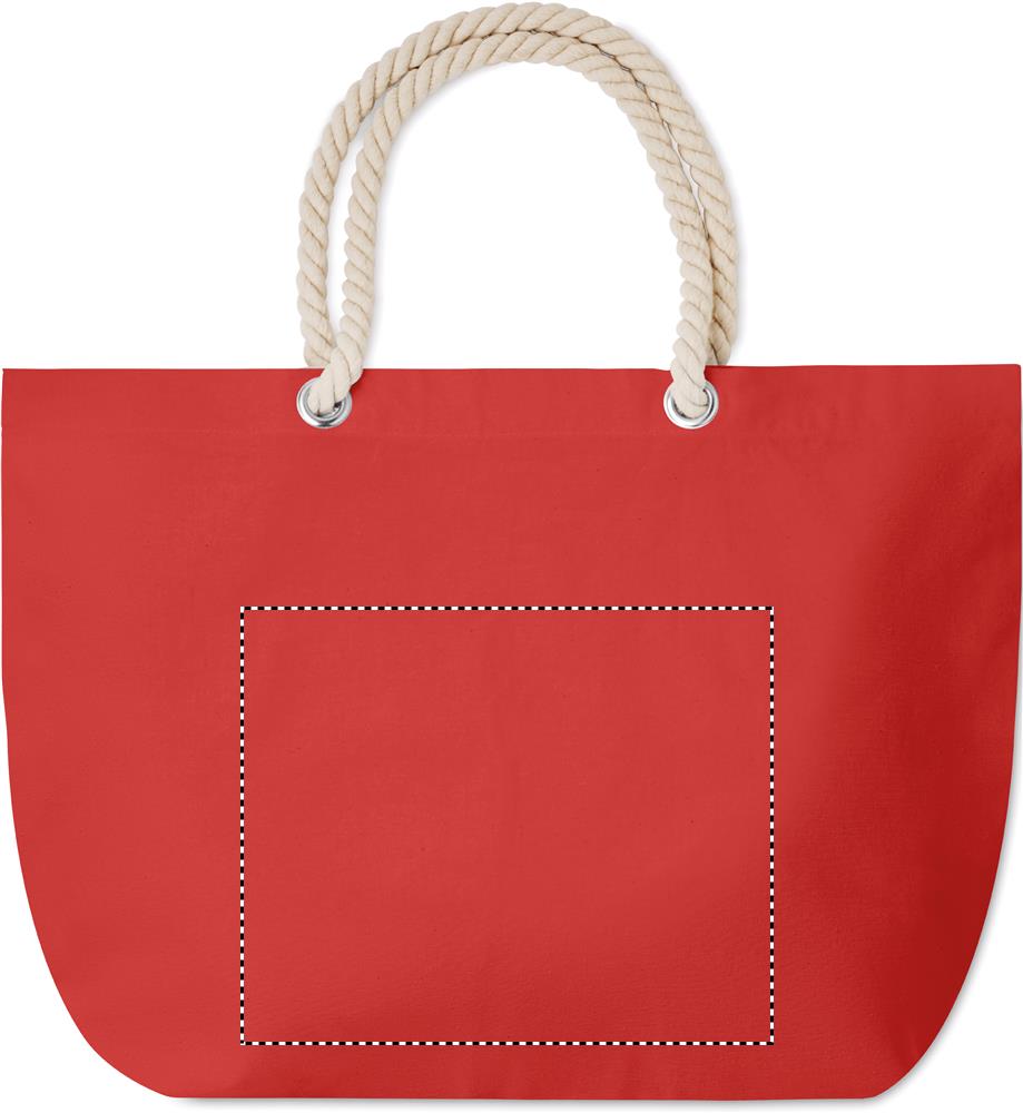 Beach bag with cord handle side 2 embroidery 05