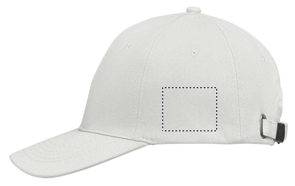 BUFFALO SIX PANEL CAP left side wh