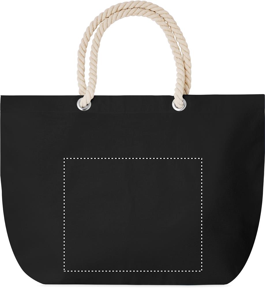 Beach bag with cord handle side 1 embroidery 03