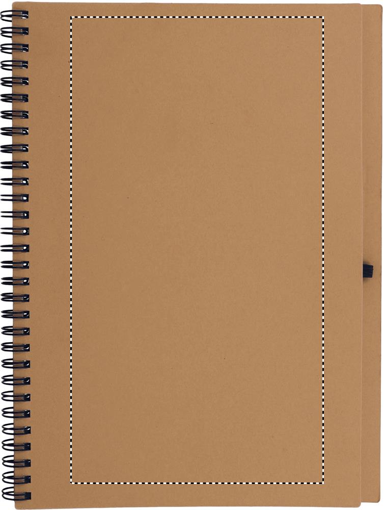 Recycled notebook with pen front screen 13