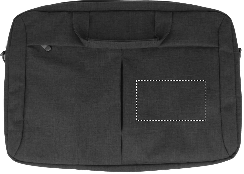 Laptopbag in 360d polyester front right 07