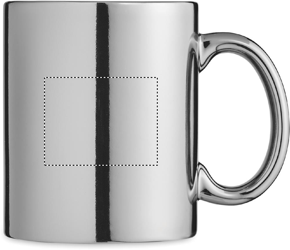 Ceramic mug metallic 300 ml right handed 17