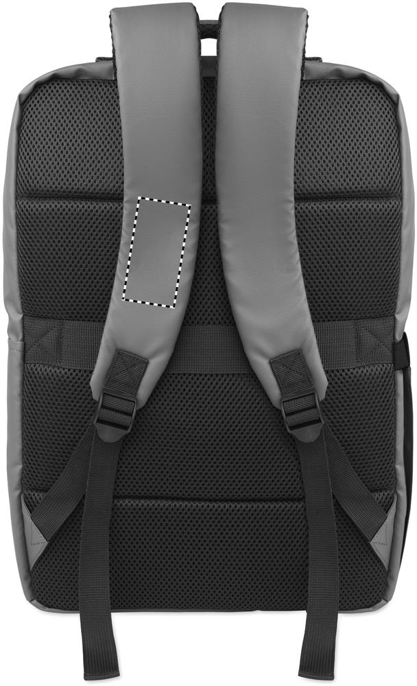 15" PU RPET laptop backpack shoulder strap right 15