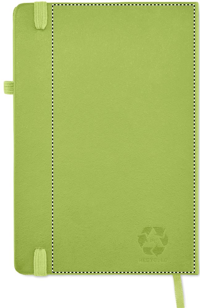 Recycled PU A5 lined notebook back pd 48