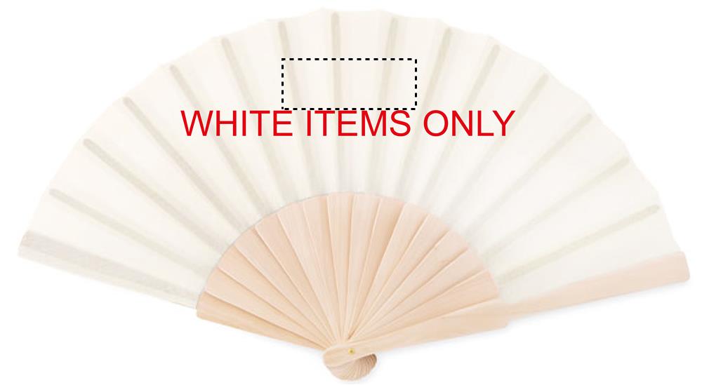 Manual hand fan front on white 13