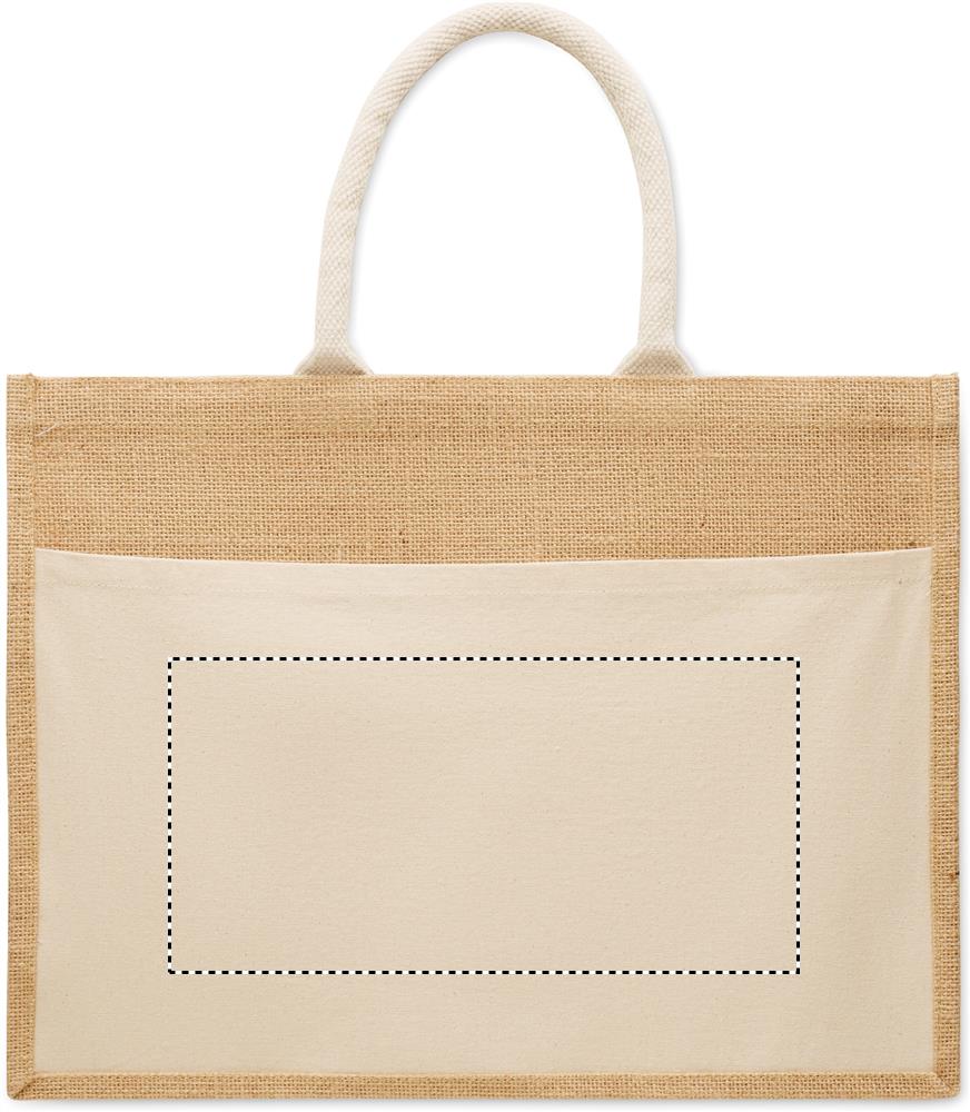 Shopper in iuta front pocket 13