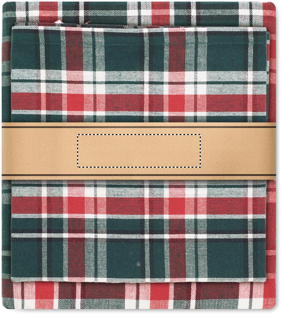 Chequer cotton tablecloth set inlay 99