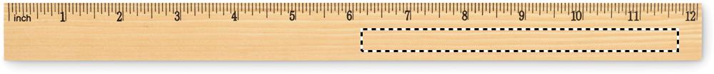 Righello in legno 30 cm inch side right 40