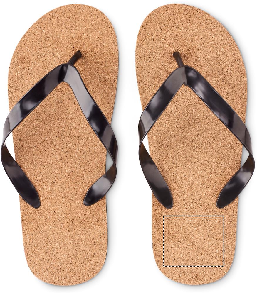 Cork beach slippers L right heel 03