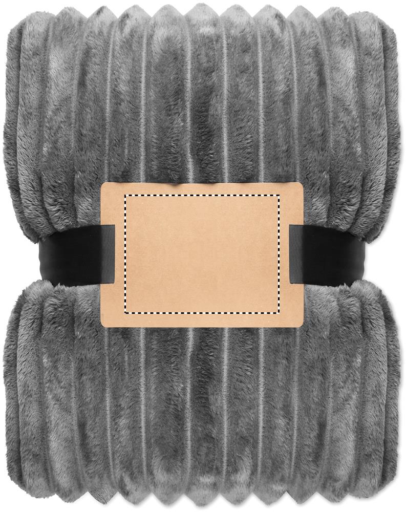Coperta a righe in pile RPET inlay screen 15