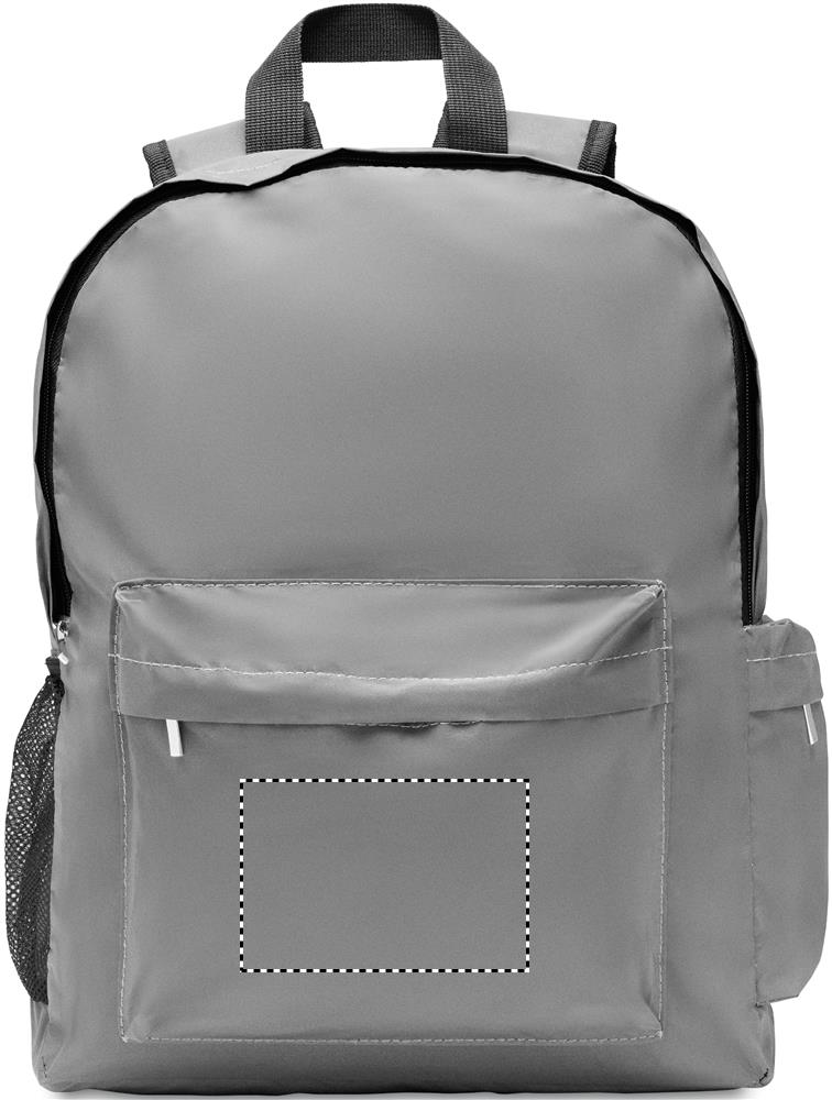 High reflective backpack 190T front pocket 16