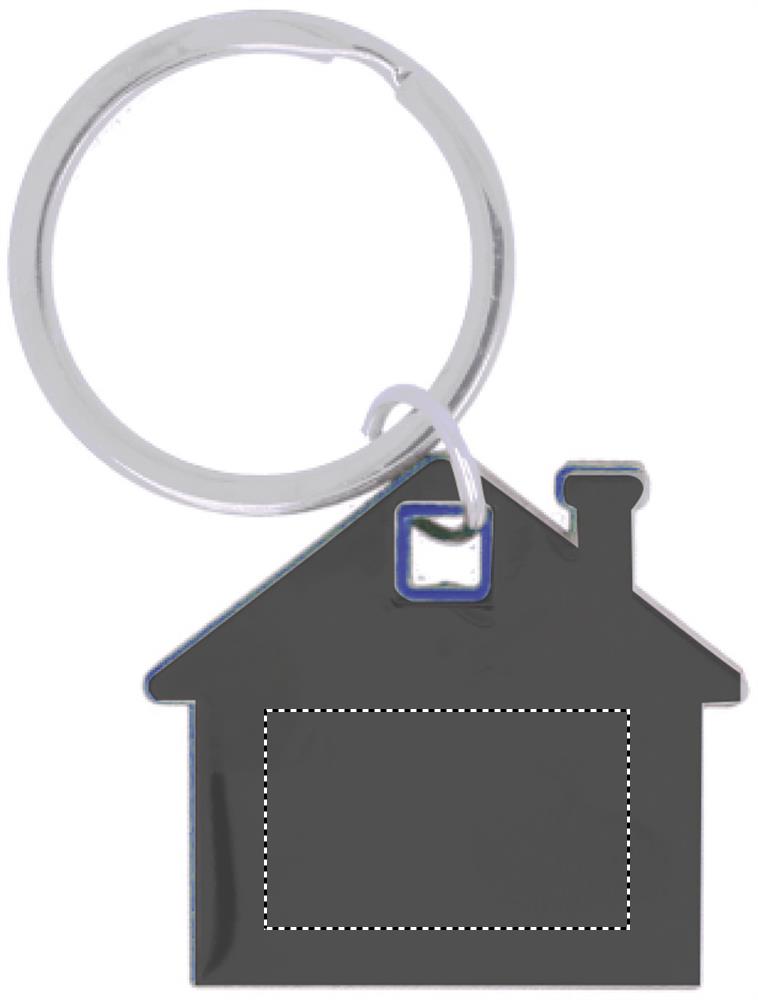 House shape plastic key ring front 37