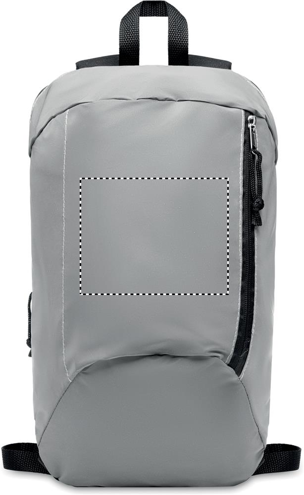 High reflective backpack 600D front pocket 16