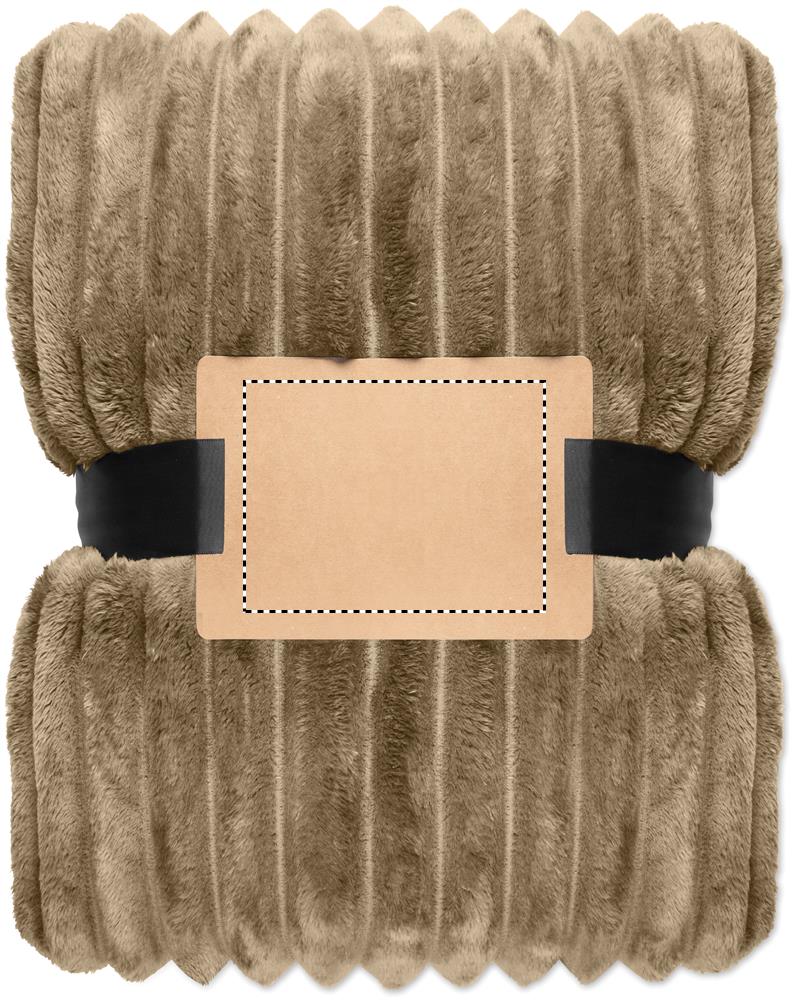 Coperta a righe in pile RPET inlay screen 39