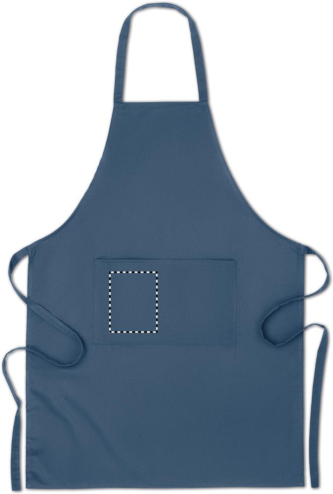 Organic cotton apron 200 gr/m² front pocket right 04