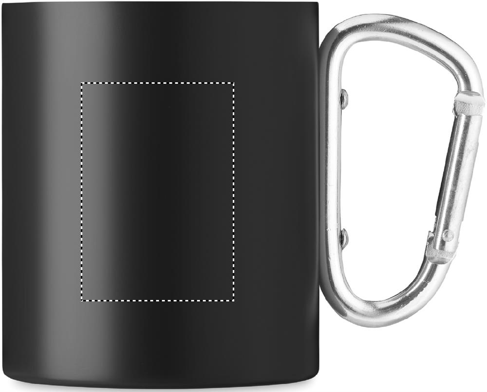 Double wall metal mug 300 ml right handed 03