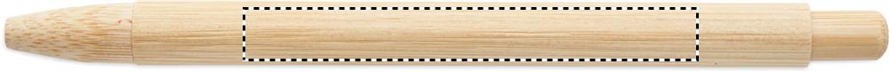 Penna a sfera ain bamboo opposite the clip 40