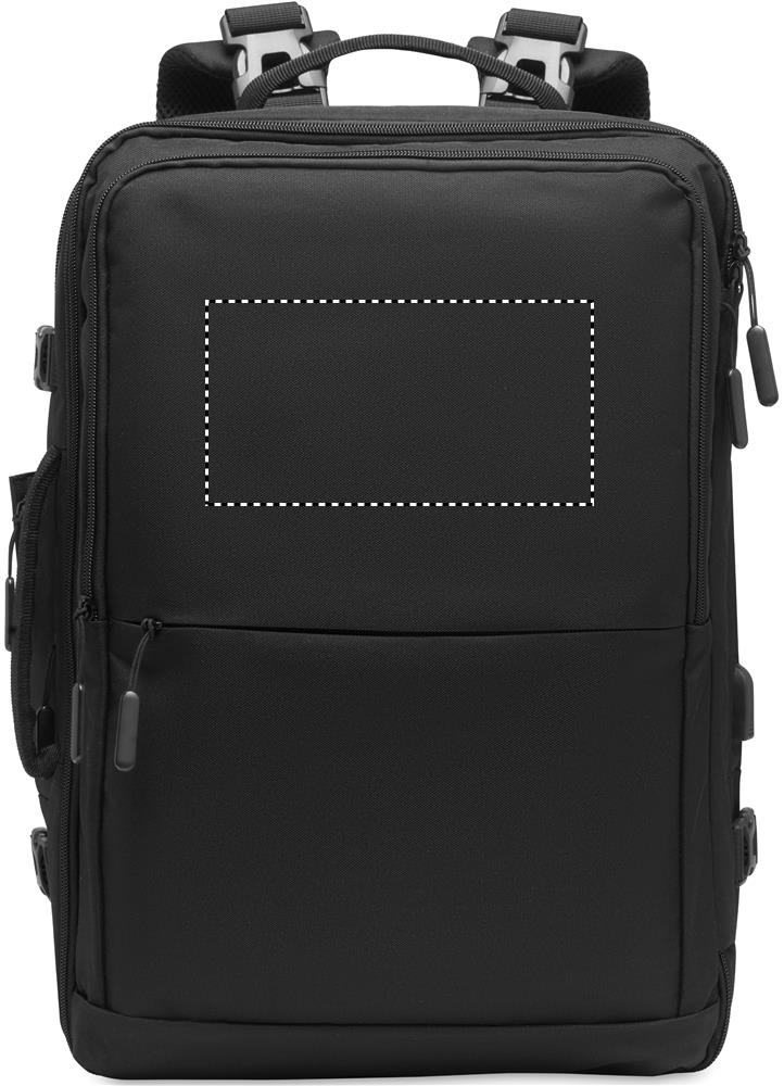Backpack 600D RPET front upper 03