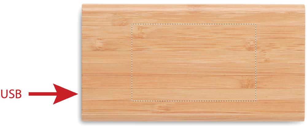 Power bank in bamboo da 6000mAh back pad 40
