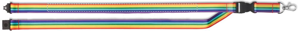 Cordino in RPET arcobaleno both straps back 99