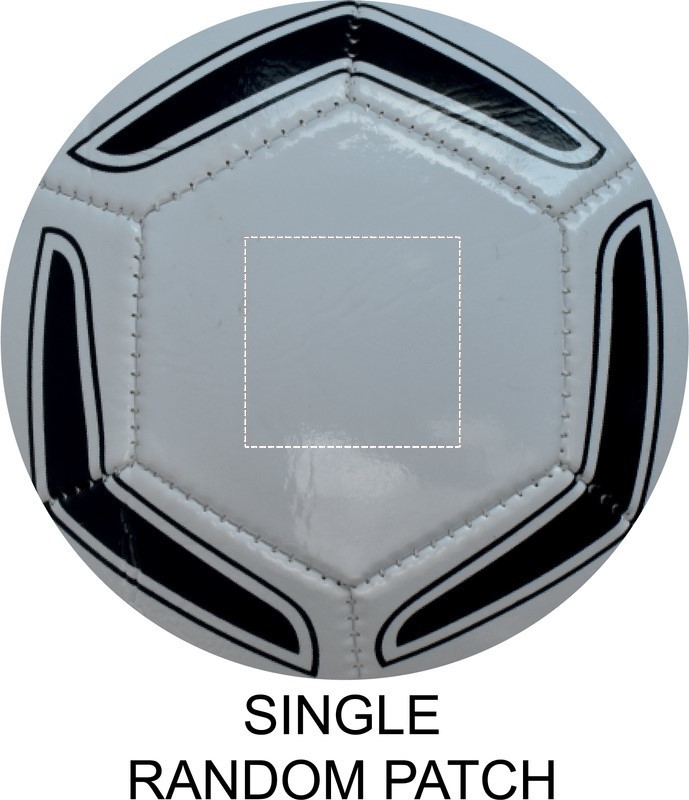 Pallone da calcio in PVC 21.5cm single random patch 33
