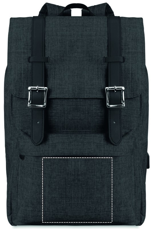 Zaino in poliestere 600D front pocket 03