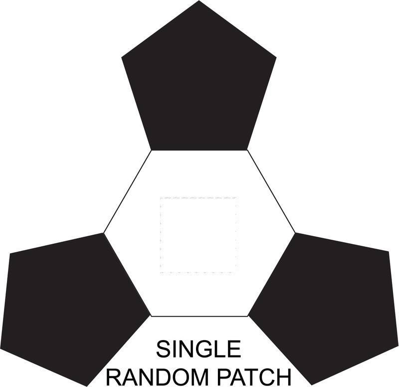 Pallone da calcio 15cm single random patch 33