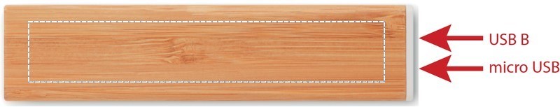 Power bank in bamboo left 40
