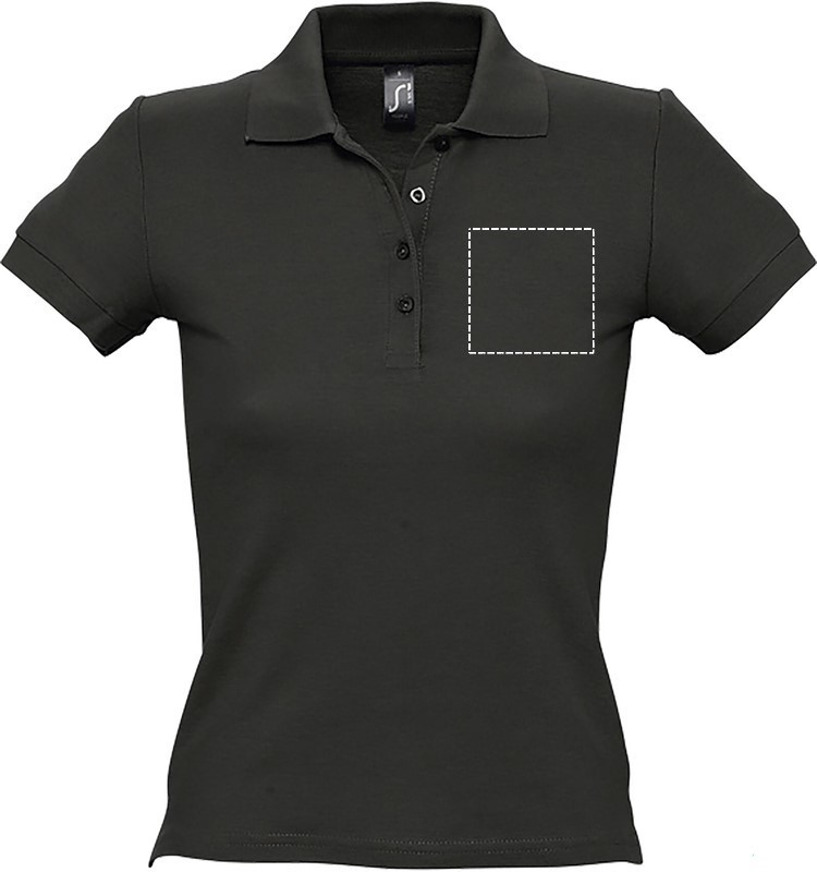 PEOPLE WOMEN POLO 210g chest bk