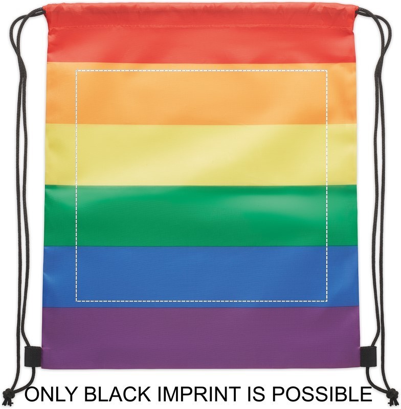 Sacca in RPET arcobaleno front 99