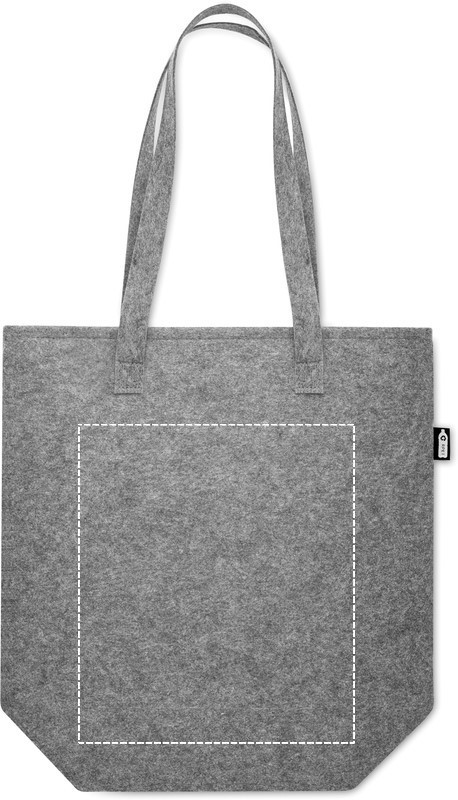 Shopper in feltro RPET front transfer 07