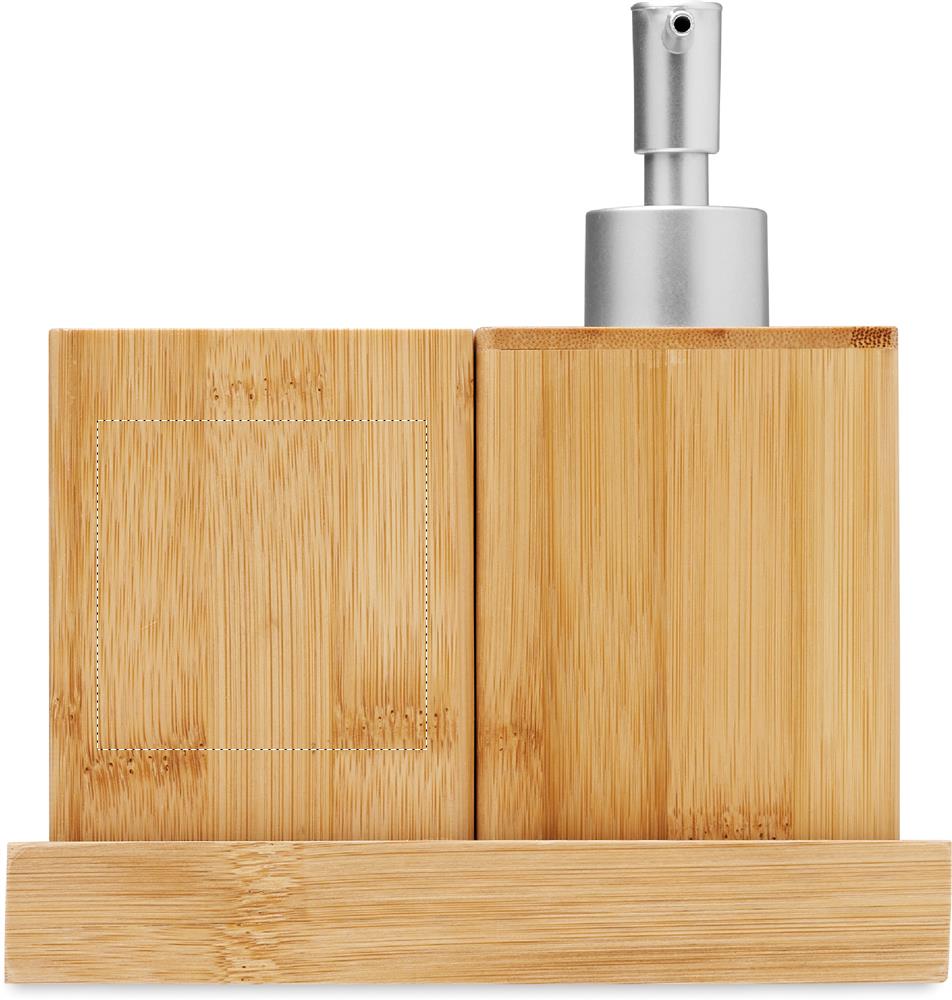 Set da bagno 3 pz in bamboo holder side 1 40