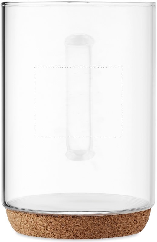 Tazza in vetro. 400ml opposite of handle 22