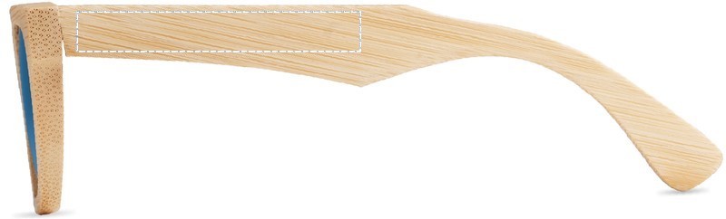 Occhiali da sole in bamboo left leg 40