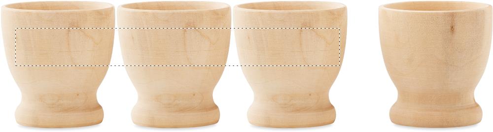 Set di 2 portauova in legno 360 40