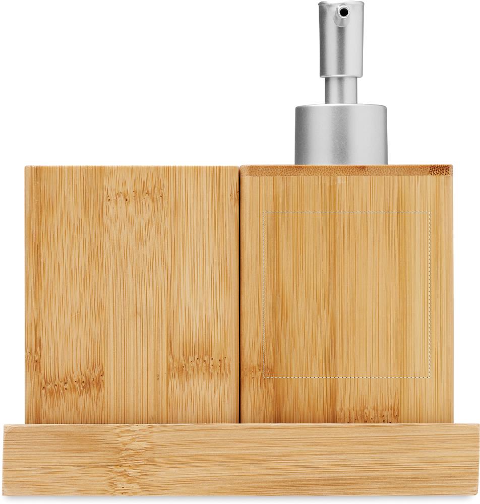 Set da bagno 3 pz in bamboo dispenser side 1 40