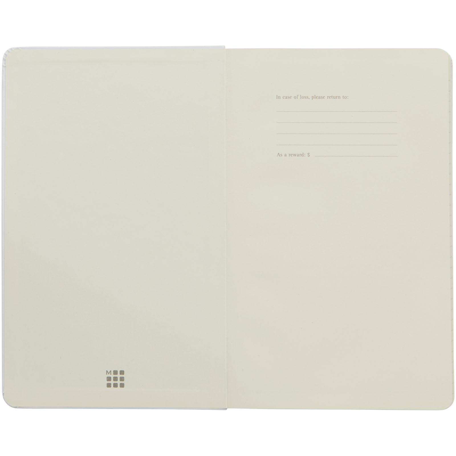 Blocco note con copertina rigida - a righe Moleskine Classic L Bianco