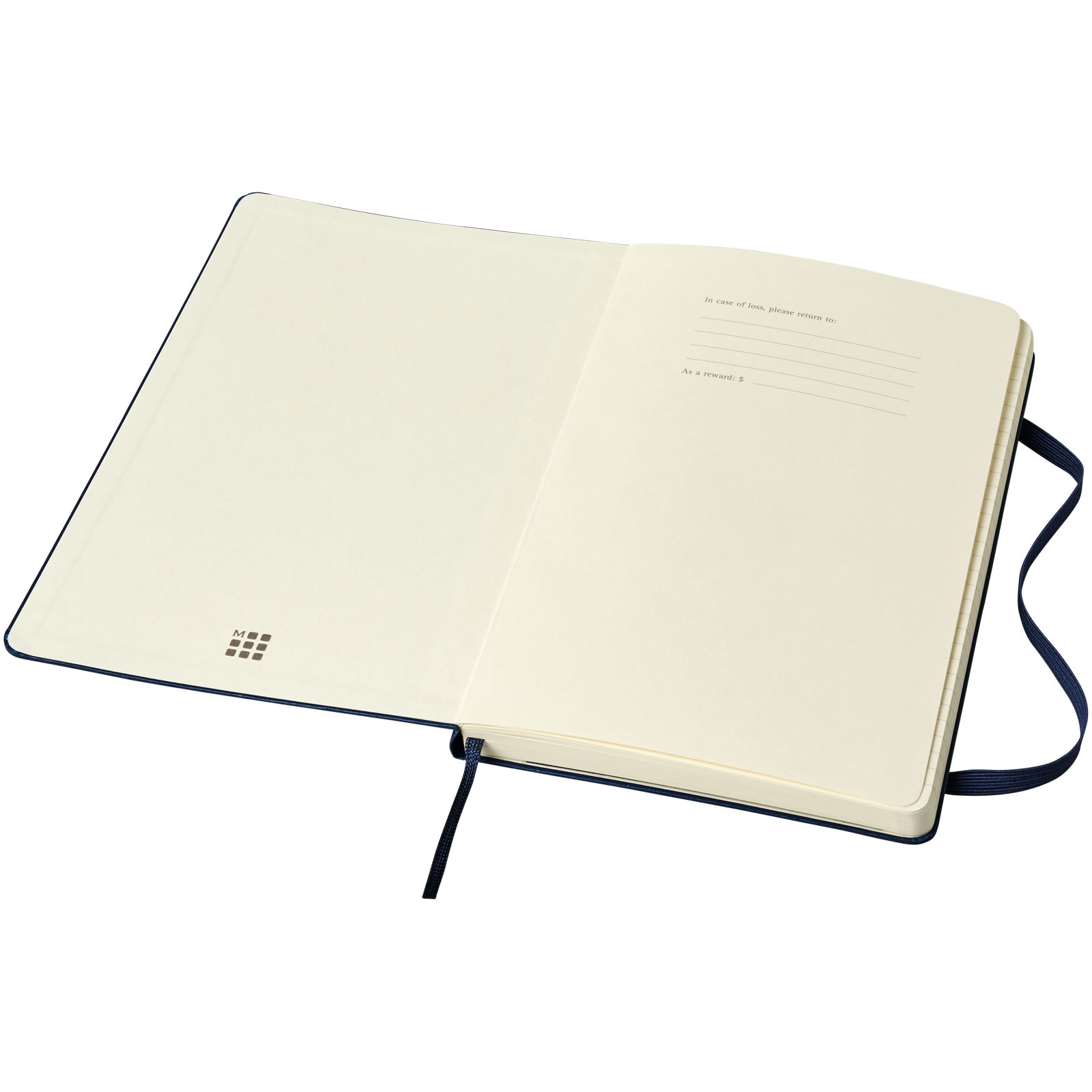 Blocco note con copertina rigida - a righe Moleskine Classic L Zaffiro