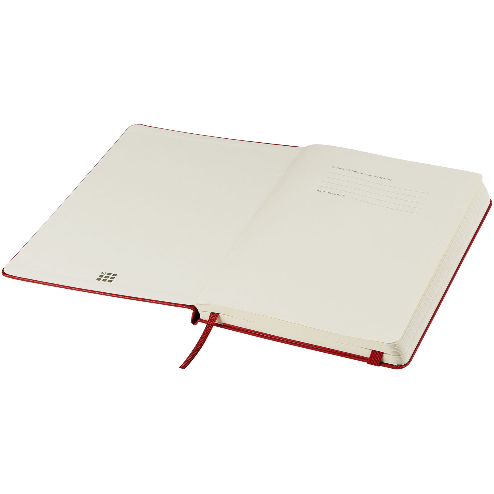 Blocco note con copertina rigida - a righe Moleskine Classic L Scarlatto