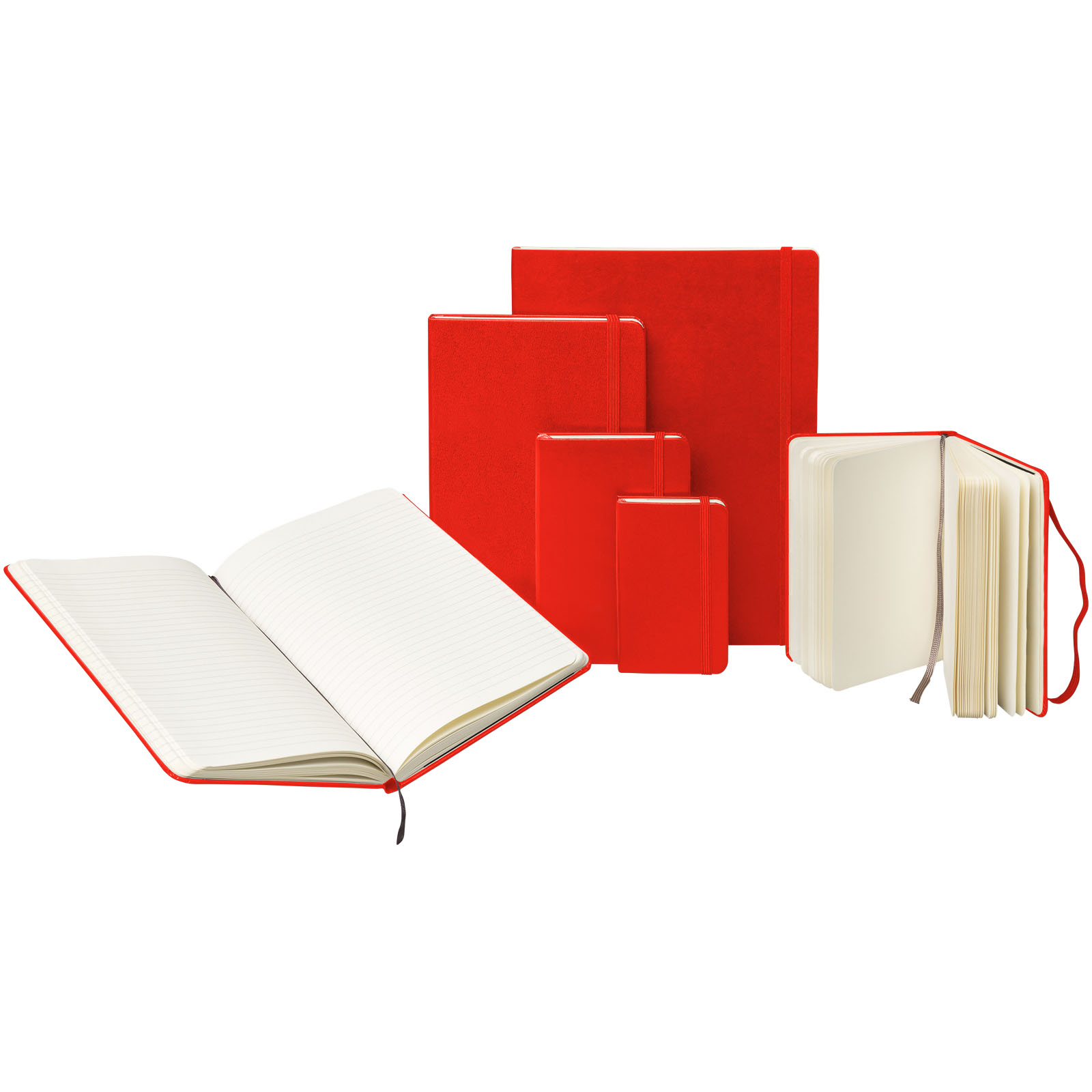 Blocco note con copertina rigida - a righe Moleskine Classic L Scarlatto