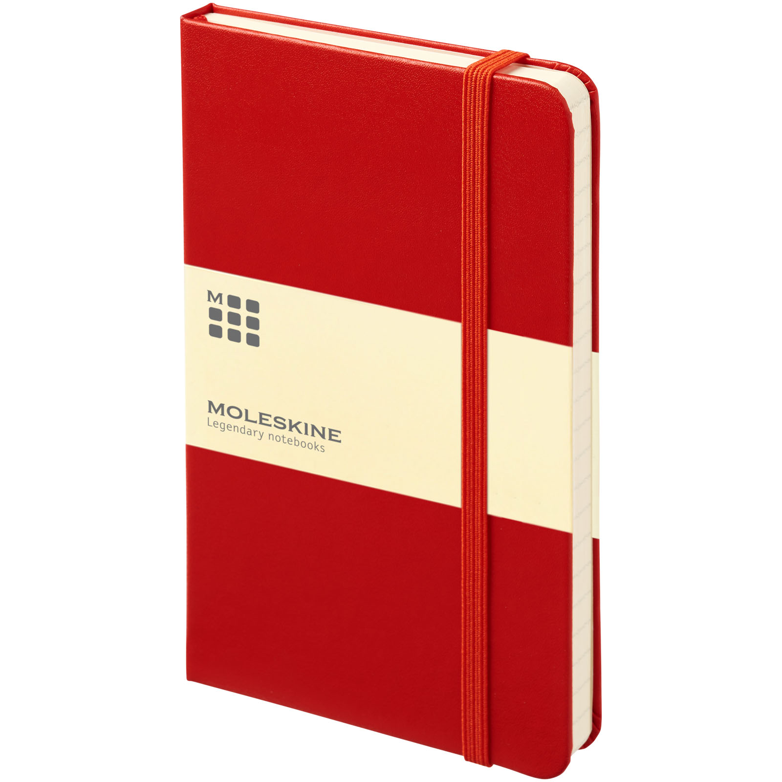 Blocco note con copertina rigida - a righe Moleskine Classic PK Scarlatto