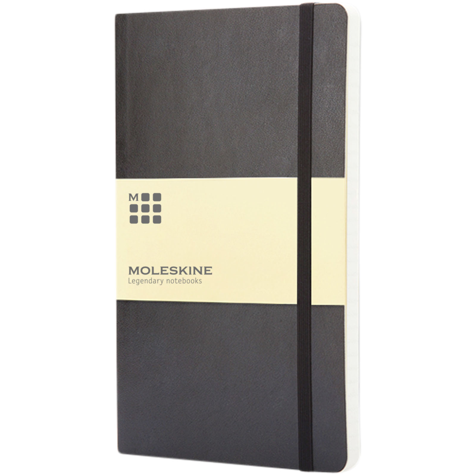 Blocco note con copertina morbida - a righe Moleskine Classic L Nero