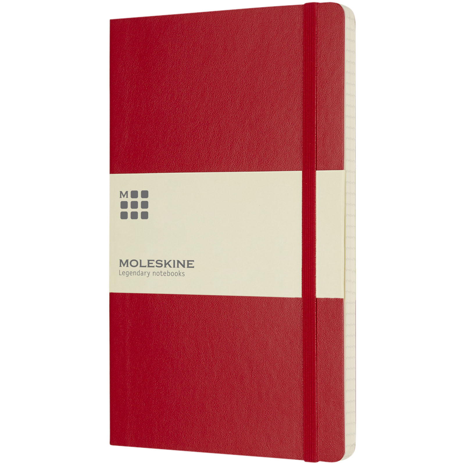 Blocco note con copertina morbida - a quadretti Moleskine Classic L Scarlatto